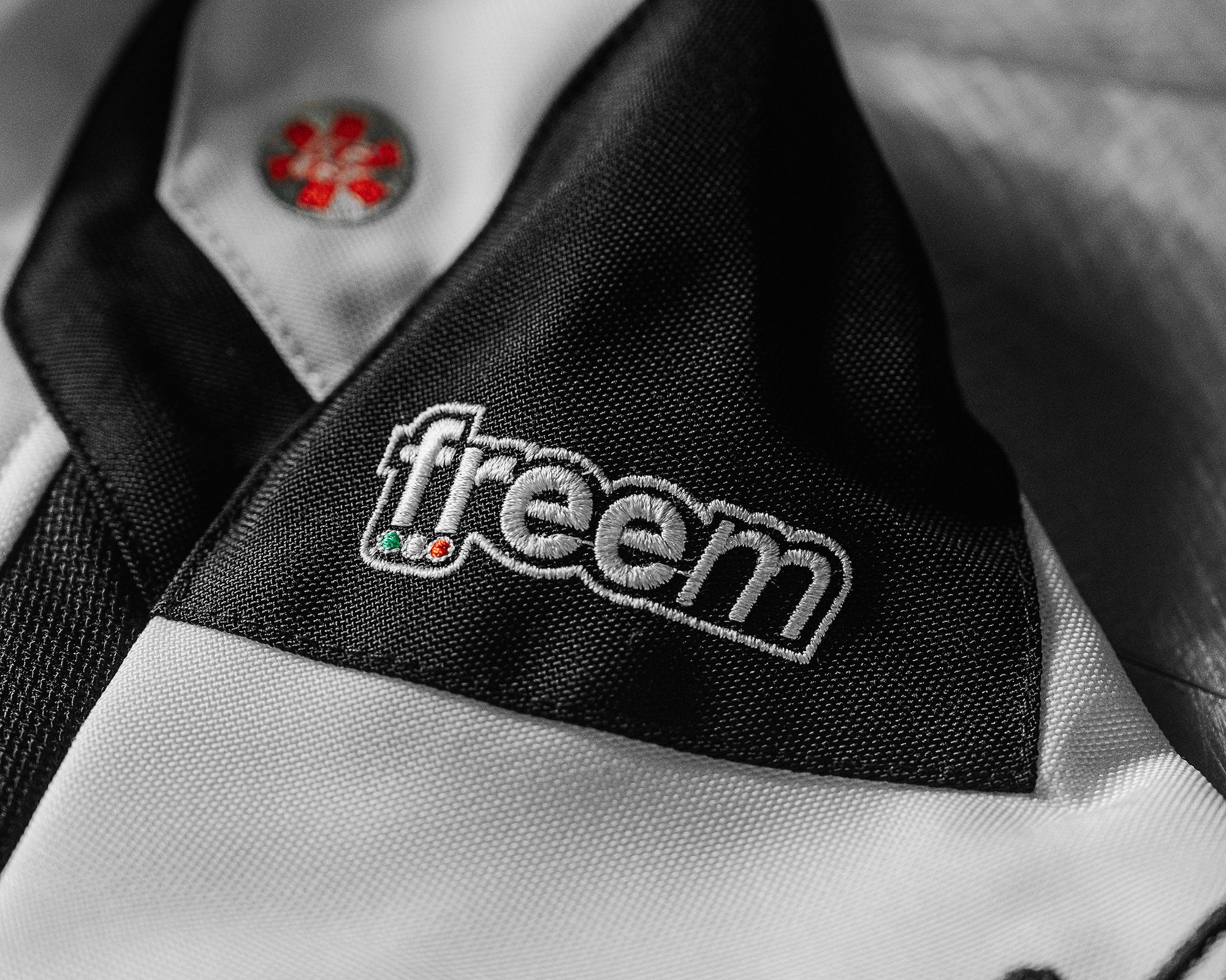 Freem embroidery detail for custom suit